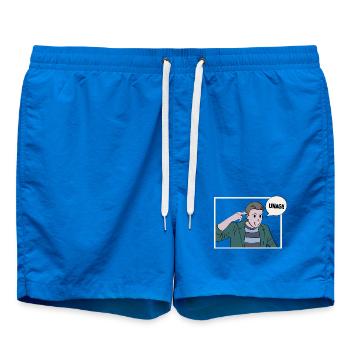 Unagi Kopfkino meme - Badeshorts - Cobalt blue - Vorne - AI Model Male 185 light (185cm)