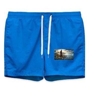 Hamelins verlorene Kinder Das Märchen des Rattenfängers - Badeshorts - Cobalt blue - Vorne - AI Model Male 185 light (185cm)