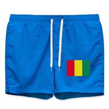 Guineanische Flagge - Badeshorts - Cobalt blue - Vorne - AI Model Male 185 light (185cm)