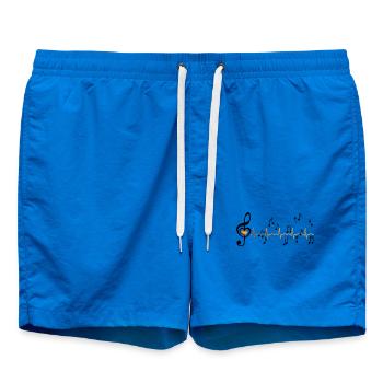 Motiv_Musik - Badeshorts - Cobalt blue - Vorne - AI Model Male 185 light (185cm)