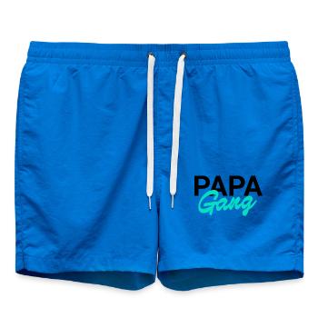 Papa Gang (black) - Badeshorts - Cobalt blue - Vorne - AI Model Male 185 light (185cm)