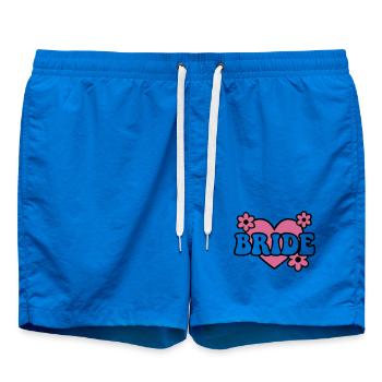 Bride Herz Blumen Logo - Badeshorts - Cobalt blue - Vorne - AI Model Male 185 light (185cm)