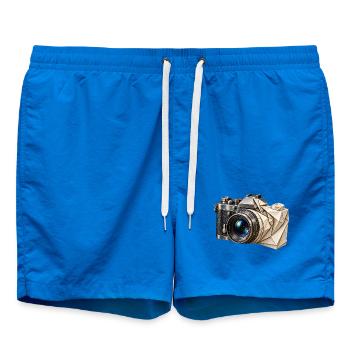 Origami-Kamera - Badeshorts - Cobalt blue - Vorne - AI Model Male 185 light (185cm)