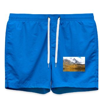 Fluhalp am Stellisee Schweiz - Badeshorts - Cobalt blue - Vorne - AI Model Male 185 light (185cm)