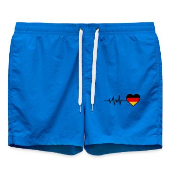Deutschland Flaggen-Hemdgeschenk German Pride National - Badeshorts - Cobalt blue - Vorne - AI Model Male 185 light (185cm)
