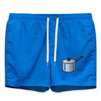 KüchenTopf Cartoon Design - Badeshorts - Cobalt blue - Vorne - AI Model Male 185 light (185cm)
