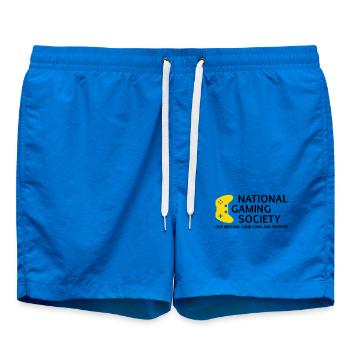 National Gaming Society Design für Gaming Kultur - Badeshorts - Cobalt blue - Vorne - AI Model Male 185 light (185cm)