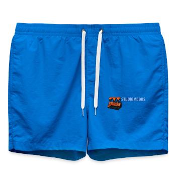 Studiomodus. – Bedroom Producer / Synth – Motiv. - Badeshorts - Cobalt blue - Vorne - AI Model Male 185 light (185cm)