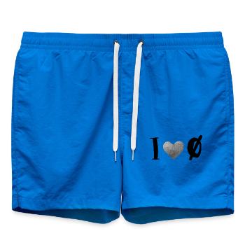 Grau strukturiertes Steinherz - Badeshorts - Cobalt blue - Vorne - AI Model Male 185 light (185cm)