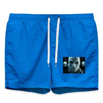 Enigmatic Azure Masks - Badeshorts - Cobalt blue - Vorne - AI Model Male 185 light (185cm)