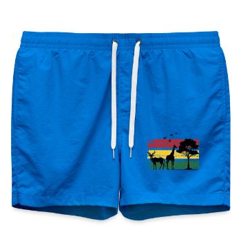 Afrika Safaritour Tiere Africa Five Urlaub - Badeshorts - Cobalt blue - Vorne - AI Model Male 185 light (185cm)