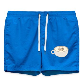 Heart Latte Cup Kunst - Badeshorts - Cobalt blue - Vorne - AI Model Male 185 light (185cm)