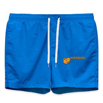 Katzenliebe für echte Katzenfans. - Badeshorts - Cobalt blue - Vorne - AI Model Male 185 light (185cm)