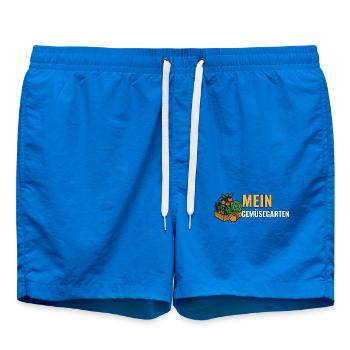 Gemüsegarten Geschenk für Gartenfreunde. - Badeshorts - Cobalt blue - Vorne - AI Model Male 185 light (185cm)