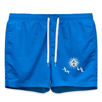 Akita Inu - Dignified Then Suddenly Not - Hundefre - Badeshorts - Cobalt blue - Vorne - AI Model Male 185 light (185cm)