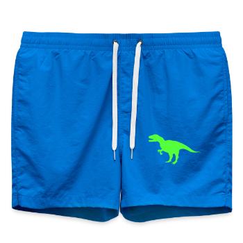 Neon-T-Rex Silhouette - Badeshorts - Cobalt blue - Vorne - AI Model Male 185 light (185cm)