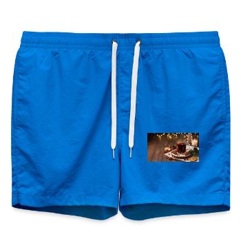 Rustikaler Glühweinzauber - Badeshorts - Cobalt blue - Vorne - AI Model Male 185 light (185cm)