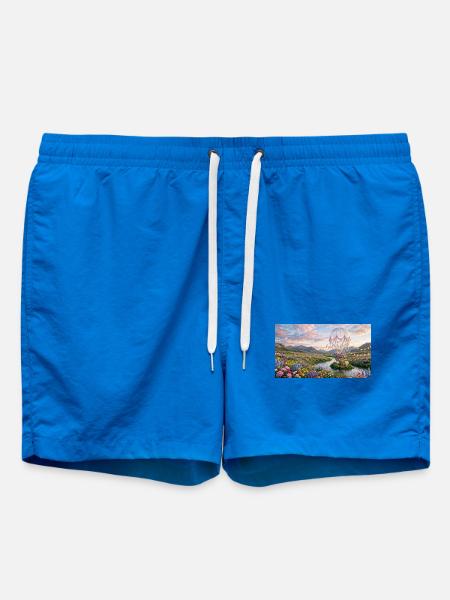 Floral Sky Balloon Traumlandschaft - Badeshorts - Cobalt blue