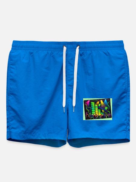 Bunte Disco-Vibes - Badeshorts - Cobalt blue