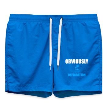 Offensichtlich im Urlaub auf Palm Island - Badeshorts - Cobalt blue - Vorne - AI Model Male 185 light (185cm)