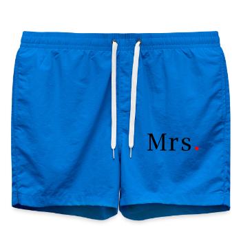 Madame T-shirt Cadeau de mariage Épouse Cœur de mariée - Short de bain - cobalt blue - Devant - AI Model Male 185 light (185cm)