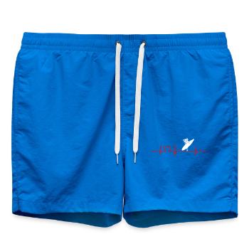 Surfeuse Heartbeat EKG Beach Lover Girl - Short de bain - cobalt blue - Devant - AI Model Male 185 light (185cm)