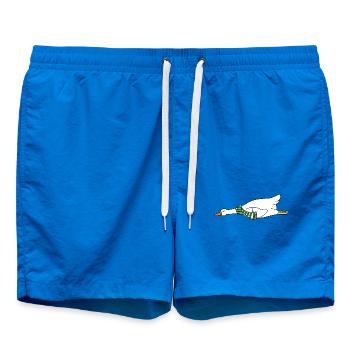 Écharpe drôle de canard volant oie Flying Oose Holiday Douillet - Short de bain - cobalt blue - Devant - AI Model Male 185 light (185cm)