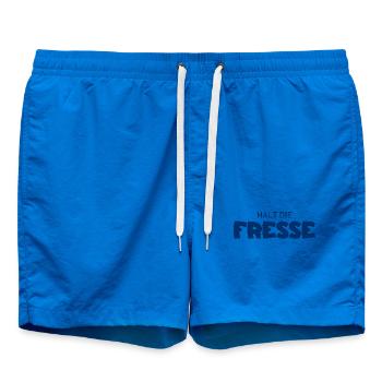 Halt die Fresse - Cooler Spruch - Badeshorts - Cobalt blue - Vorne - AI Model Male 185 light (185cm)