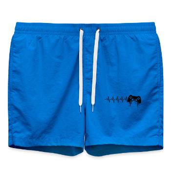 Herzschlag gaming kontroller - Badeshorts - Cobalt blue - Vorne - AI Model Male 185 light (185cm)
