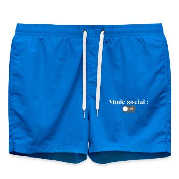 Social Off Mode - Swim Trunks - cobalt blue - Front - AI Model Male 185 light (185cm)
