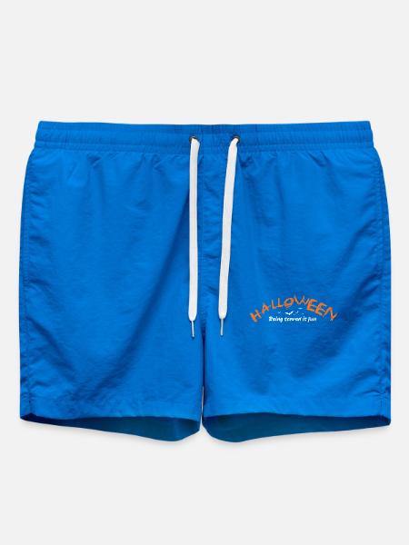 Halloween_being_scared_is_fun - Swim Trunks - cobalt blue
