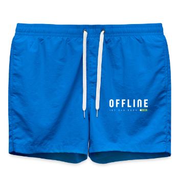 Hors ligne, c’est la nouvelle bio - Short de bain - cobalt blue - Devant - AI Model Male 185 light (185cm)