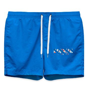 Chemise, sweat à capuche, sac Dokkum Friesland Fryslan Flag - Short de bain - cobalt blue - Devant - AI Model Male 185 light (185cm)