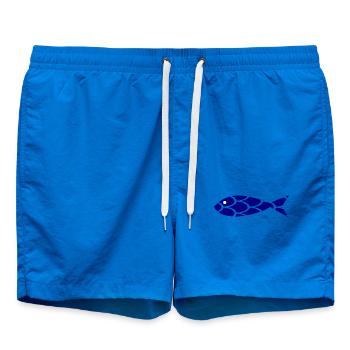 SARDINE. POISSON. POISSON D'AVRIL. MER. OCÉAN - Short de bain - cobalt blue - Devant - AI Model Male 185 light (185cm)