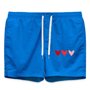 VALENTINE'S DAY. Bachelorette party. I LOVE YOU. I LOVE YOU. LOVE - Swim Trunks - cobalt blue - Front - AI Model Male 185 light (185cm)