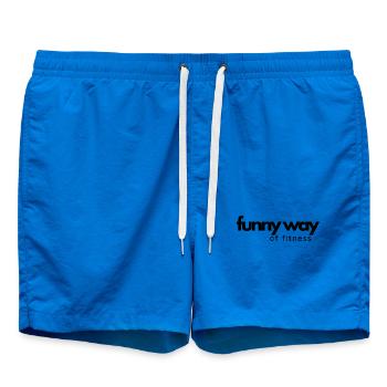 Funny way of fitness 1.0 schwarz - Badeshorts - Cobalt blue - Vorne - AI Model Male 185 light (185cm)