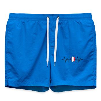Pulsation Tricolore France - Flag France - Swim Trunks - cobalt blue - Front - AI Model Male 185 light (185cm)