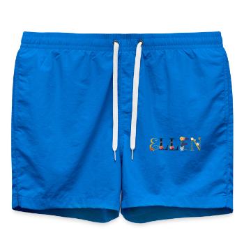 NOM ELLEN DÉCORÉ DE FLEURS - Short de bain - cobalt blue - Devant - AI Model Male 185 light (185cm)