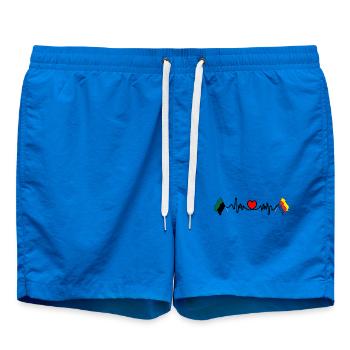 Texel & North Holland Herzschlag - Badeshorts - Cobalt blue - Vorne - AI Model Male 185 light (185cm)