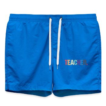 Conception colorée de TEACHER - Short de bain - cobalt blue - Devant - AI Model Male 185 light (185cm)