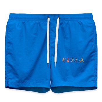 Le nom BELLA est décoré de fleurs - Short de bain - cobalt blue - Devant - AI Model Male 185 light (185cm)