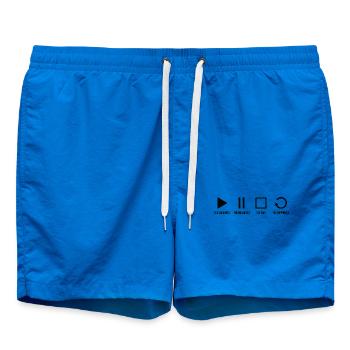 Pleine conscience, moments, souvenirs, bonheur - Short de bain - cobalt blue - Devant - AI Model Male 185 light (185cm)