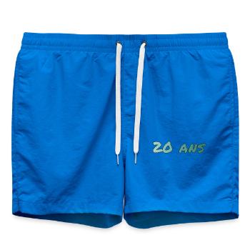 20. 20. JAHRESTAG. 20-JÄHRIGES JUBILÄUM. 20 JAHRE. - Badeshorts - Cobalt blue - Vorne - AI Model Male 185 light (185cm)