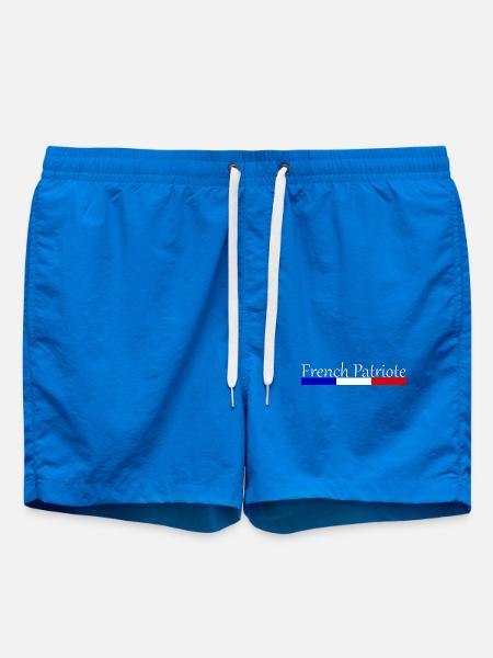 Patriote Français Typographie Bleu Blanc Rouge - Short de bain - cobalt blue