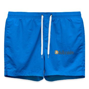 Bitcoin Logo Original BTC - Short de bain - cobalt blue - Devant - AI Model Male 185 light (185cm)