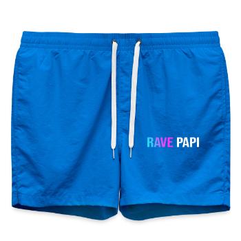 Techno House Electro Festival Hardstyle Rave Papa - Short de bain - cobalt blue - Devant - AI Model Male 185 light (185cm)