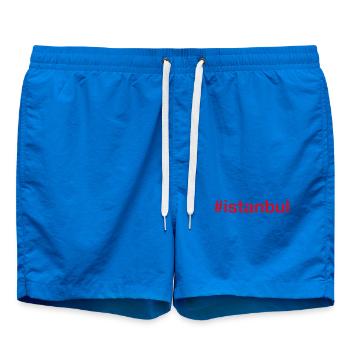 ISTANBUL Turkey Türkei Hashtag - Badeshorts - Cobalt blue - Vorne - AI Model Male 185 light (185cm)