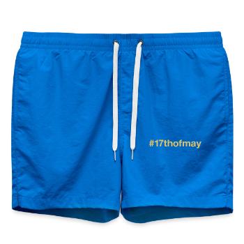 born on May 17 Birthday birthday - Swim Trunks - cobalt blue - Front - AI Model Male 185 light (185cm)