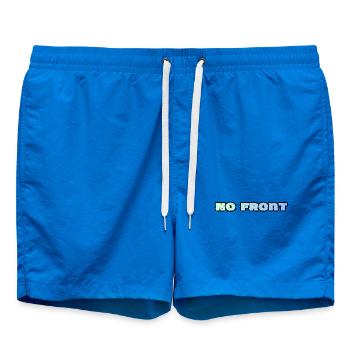 No Front, Kein Vorwurf, Jugendsprache - Badeshorts - Cobalt blue - Vorne - AI Model Male 185 light (185cm)