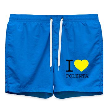I LOVE POLENTA Mais - Badeshorts - Cobalt blue - Vorne - AI Model Male 185 light (185cm)